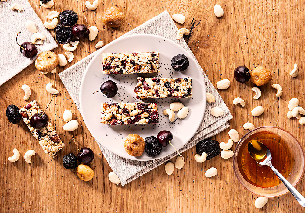 Barrette energetiche di ciliegie e susine