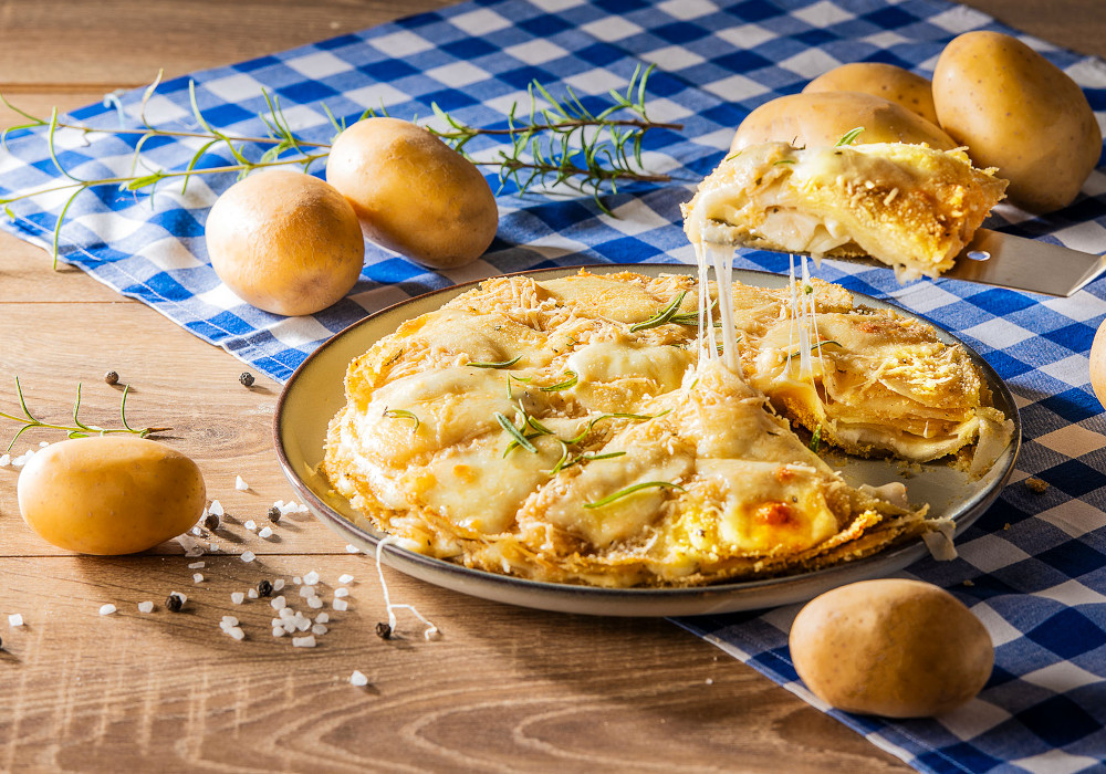 Torta filante di patate