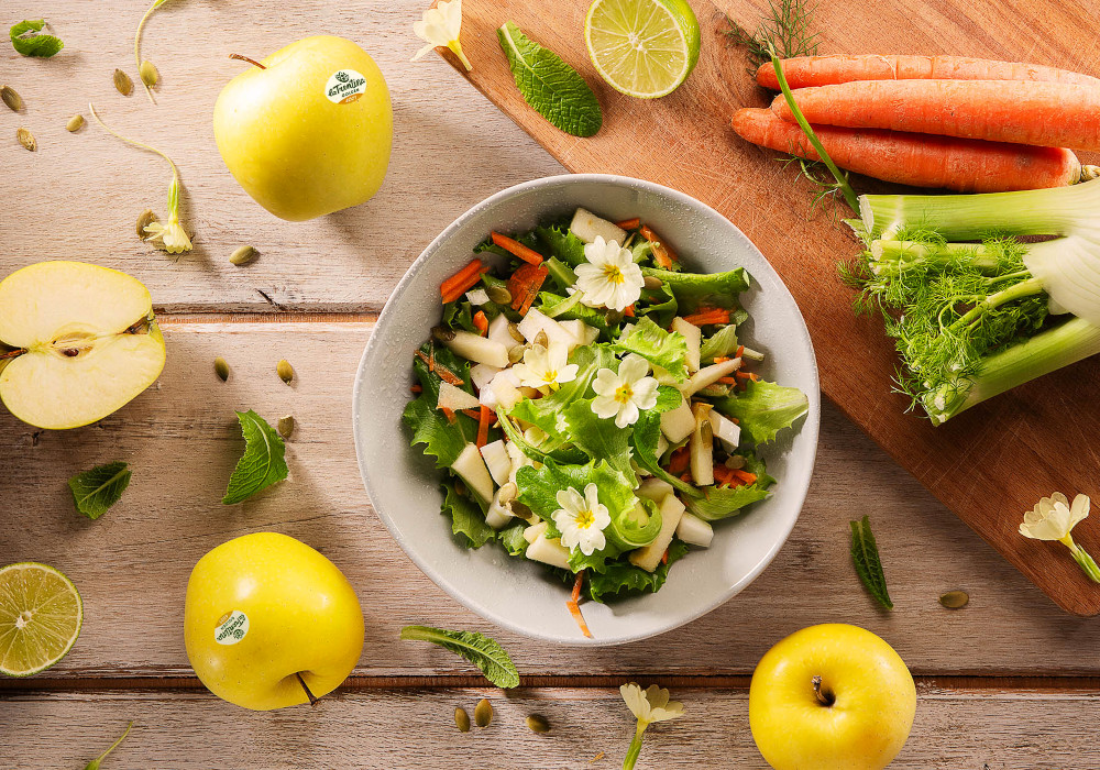 Insalata di primule e mele Golden