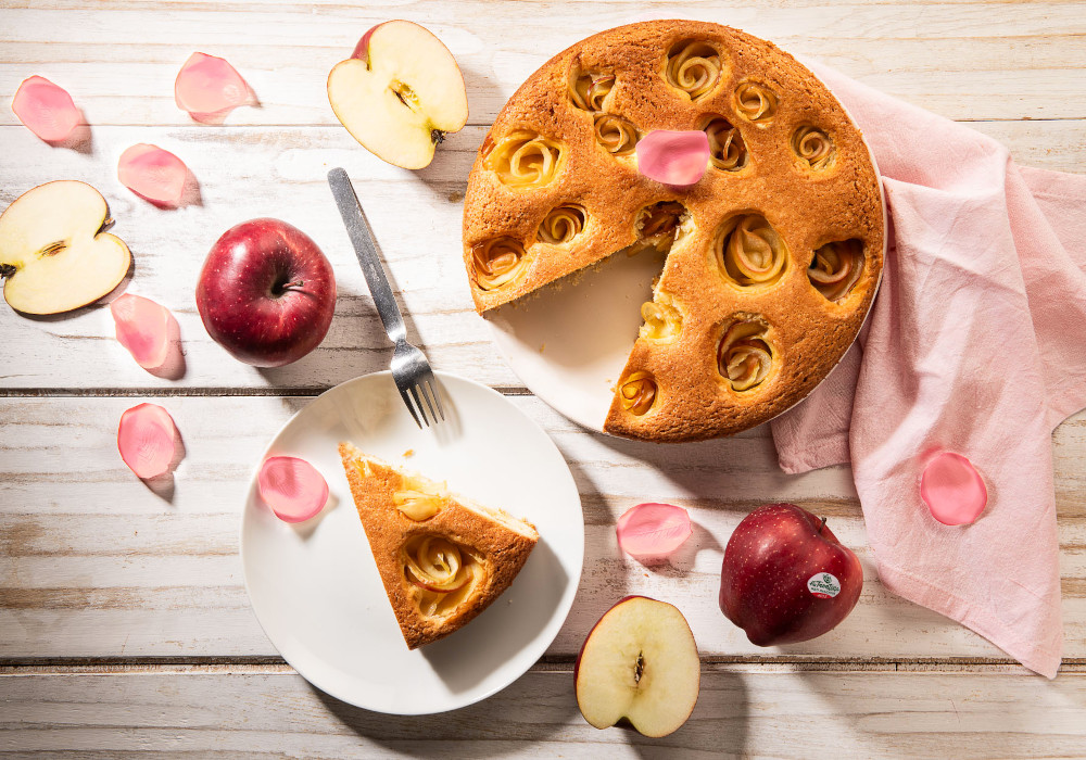 Torta con le rose di mela