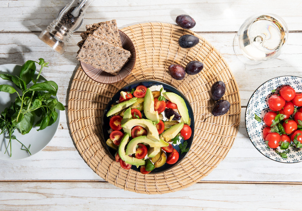 Feta montata con insalata settembrina