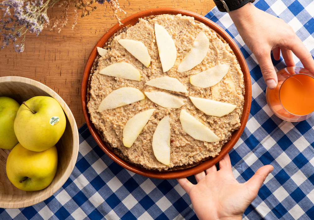 Torta di mele crudista