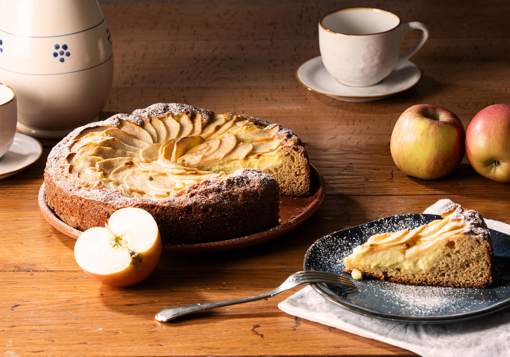 Torta di mele e crema